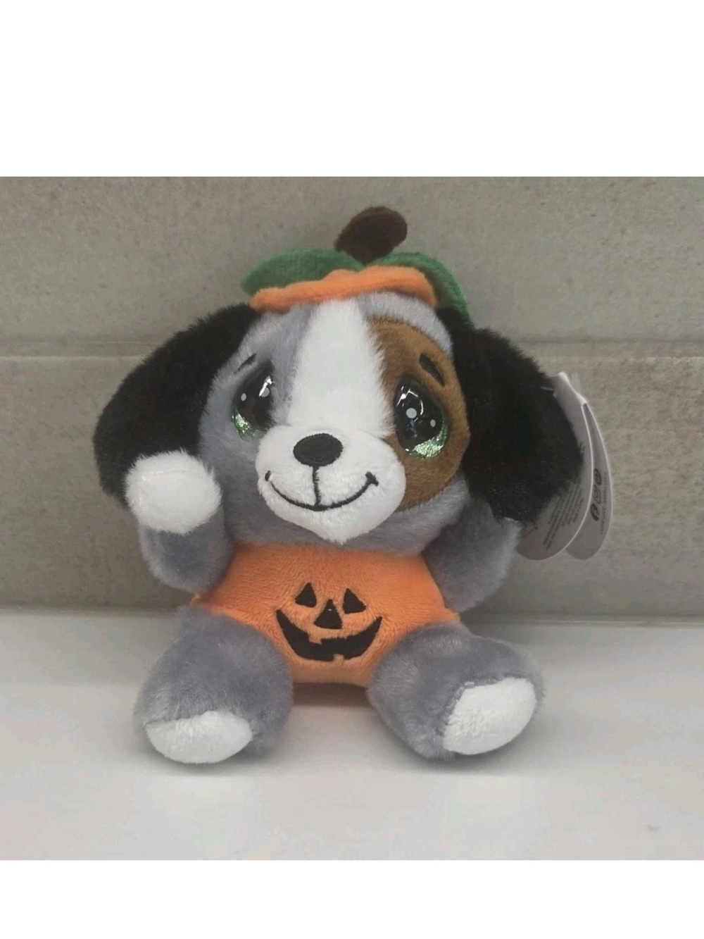 Precious Moment Cutie Pet-tudie Ausie Dog iJack-o-latern Halloween 5" Plush Clip